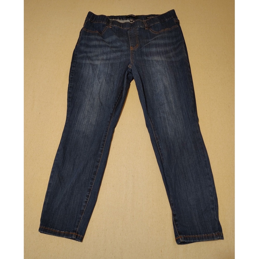 Judy Blue Los Angeles Pull On Skinny Jeans Dark Wash Denim Plus Size 20W